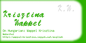 krisztina wappel business card